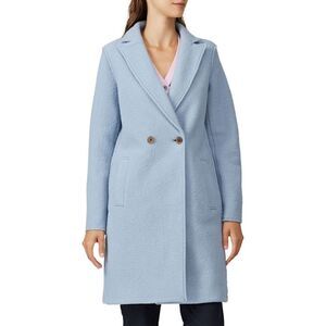 J Crew Coat Daphne Topcoat in Boiled Wool Mountain Blue size 4 6